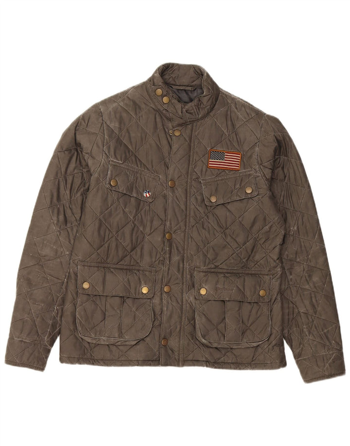 Μπουφάν Barbour Boys Quilted Jacket 12-13 Years XL Khaki Polyamide