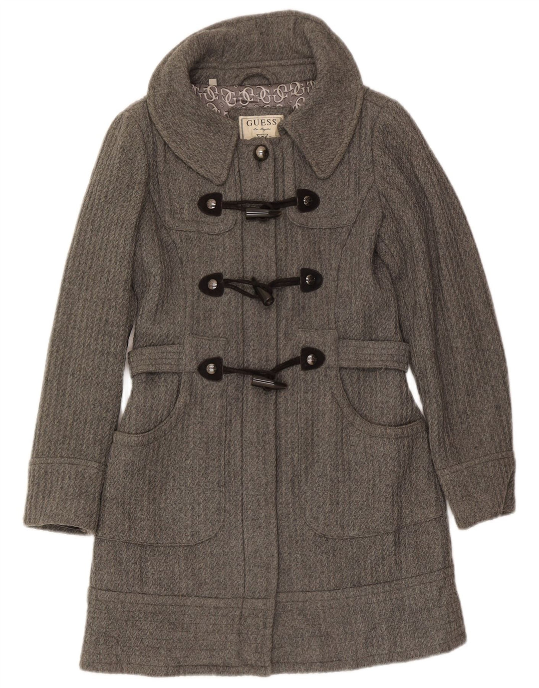Guess Γυναικείο παλτό Duffle UK 10 Small Grey Polyester