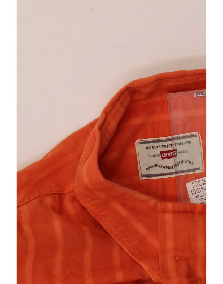 Ανδρικό πουκάμισο Levi's XL πορτοκαλί βαμβακερό καρό