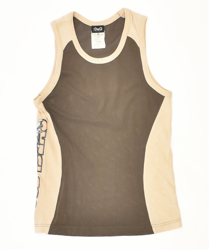 DOLCE & GABBANA Γυναικείο γιλέκο Slim Fit Top IT 46 Large Khaki Polyester