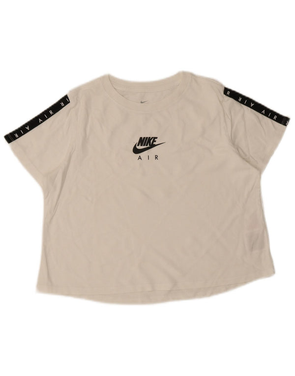 Γραφικό μπλουζάκι Nike για κορίτσια 13-14 ετών XL σε λευκό χρώμα, βαμβακερό