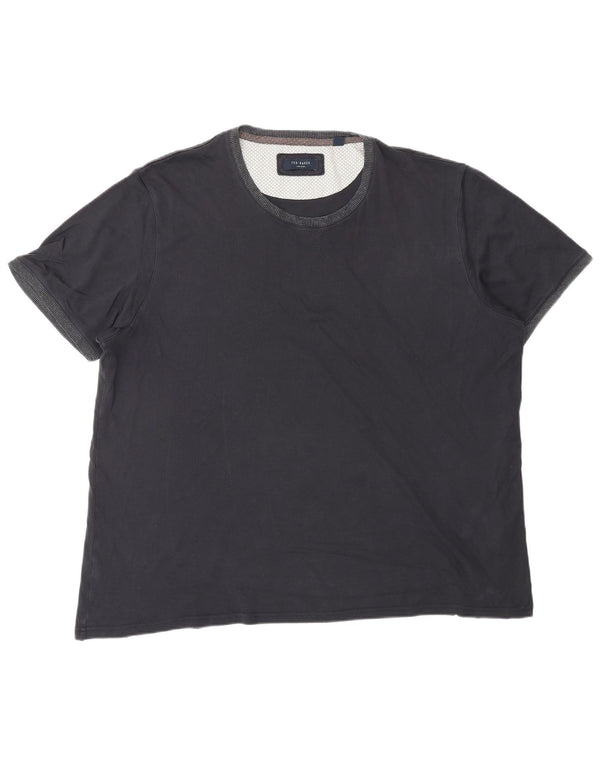 TED BAKER Ανδρικό T-Shirt Top 2XL Navy Blue Cotton