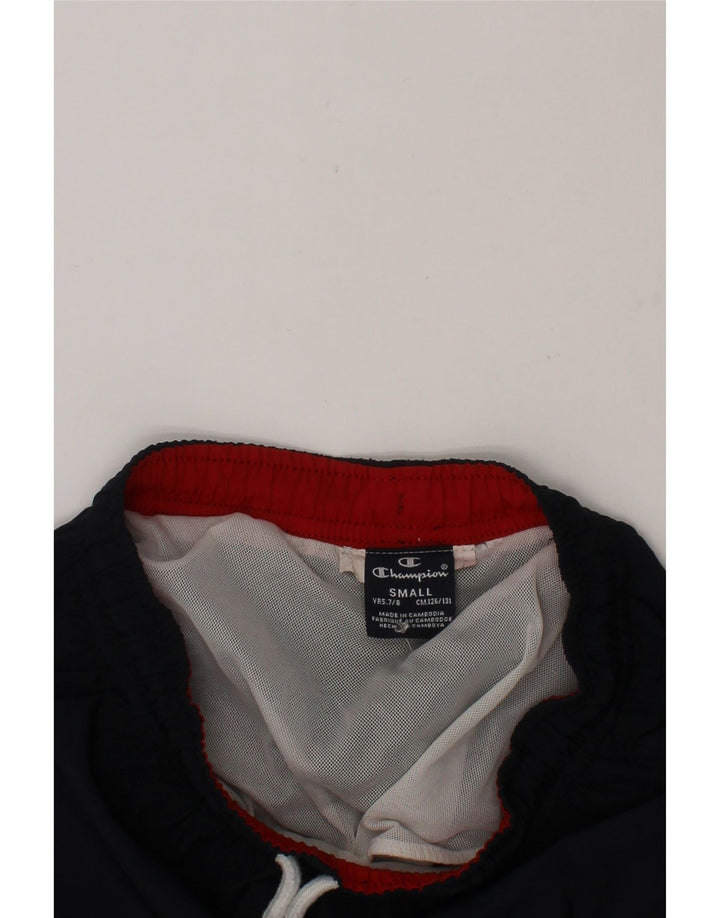 CHAMPION Boys Sport Shorts 7-8 Years Small Navy Blue Vintage Champion and Second-Hand Champion from Messina Hembry 