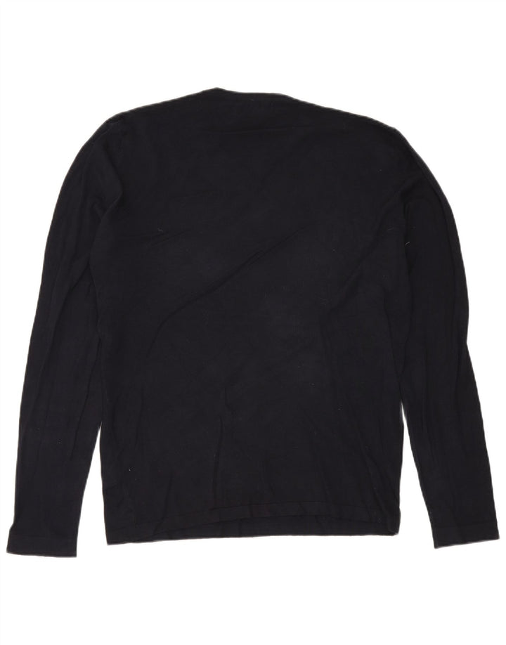 Ανδρικό πουλόβερ ZARA Crew Neck Jumper XL Navy Blue Viscose