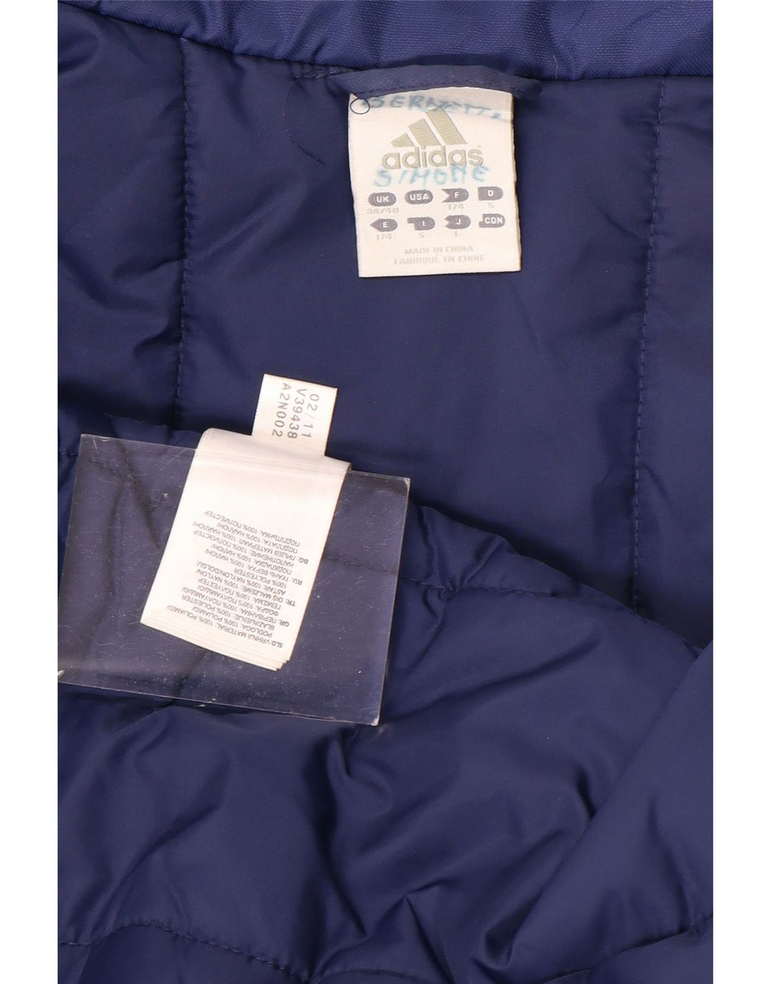 Ανδρικό γραφικό παλτό ADIDAS UK 38/40 μεσαίο μπλε πολυαμίδιο