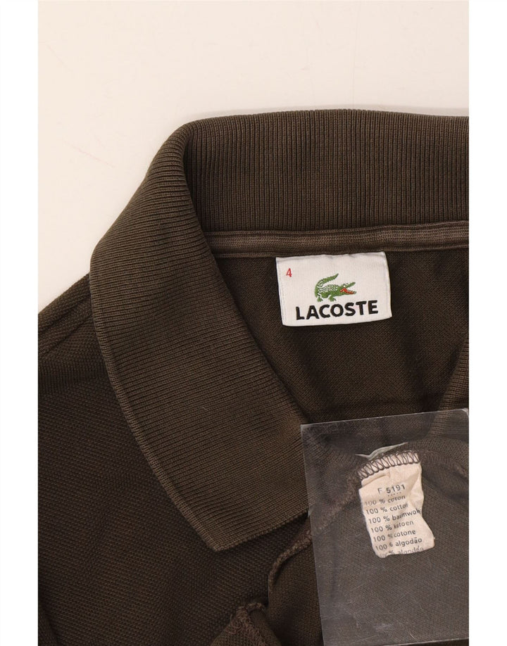 LACOSTE Mens Polo Shirt Size 4 Medium Khaki Cotton Vintage Lacoste and Second-Hand Lacoste from Messina Hembry 
