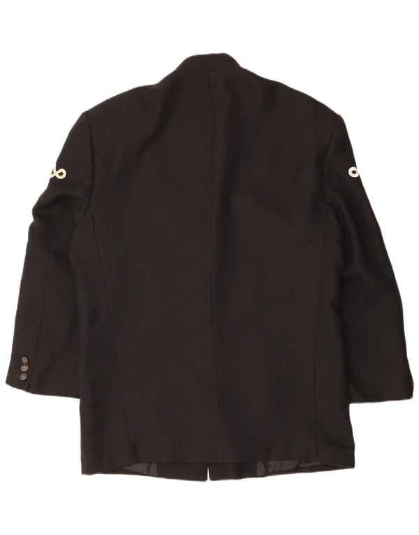 VINTAGE Ανδρικό σακάκι με 5 κουμπιά σακάκι UK 40 μεγάλη μαύρη βισκόζη