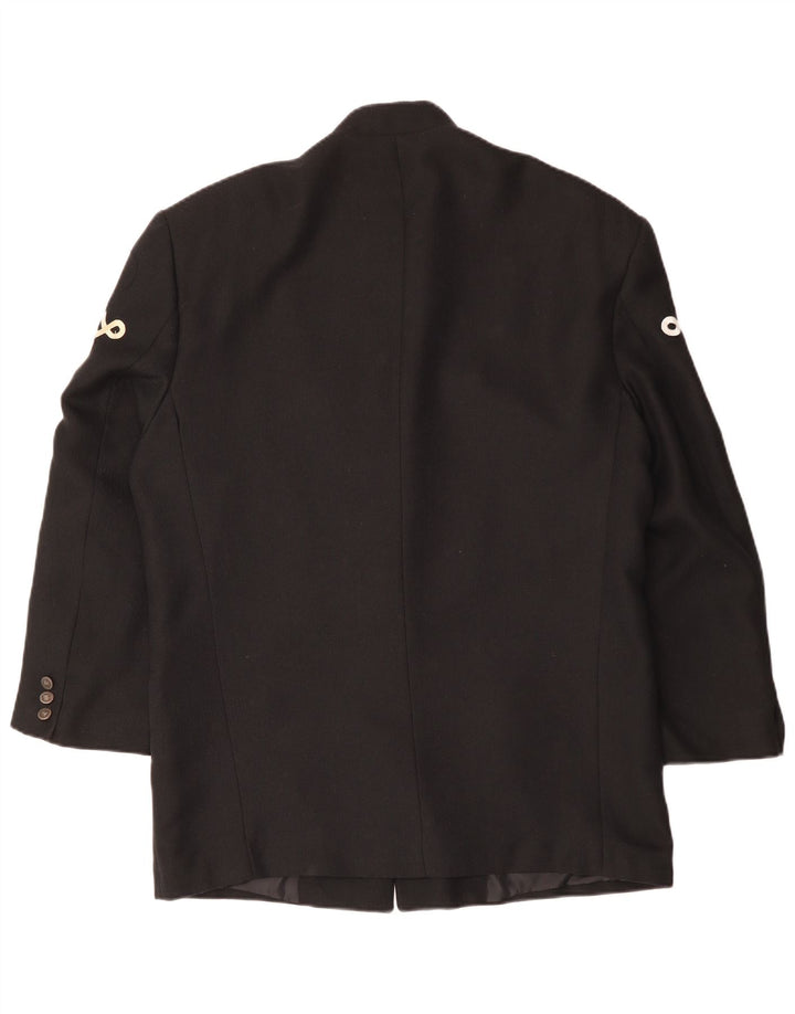 VINTAGE Ανδρικό σακάκι με 5 κουμπιά σακάκι UK 40 μεγάλη μαύρη βισκόζη