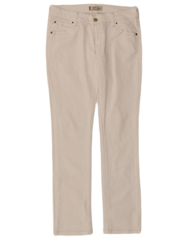 Levi's Womens 571 Slim Jeans W30 L32 White