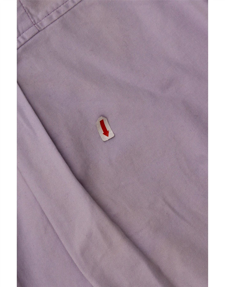 CREW CLOTHING Ανδρικό πουλόβερ Πουκάμισο Μικρό Μωβ Βαμβακερό