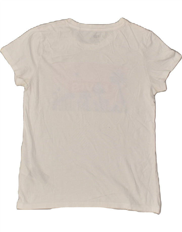 LEVI'S Womens Graphic T-Shirt Top UK 10 Small White Cotton | Vintage Levi's | Thrift | Second-Hand Levi's | Used Clothing | Messina Hembry 