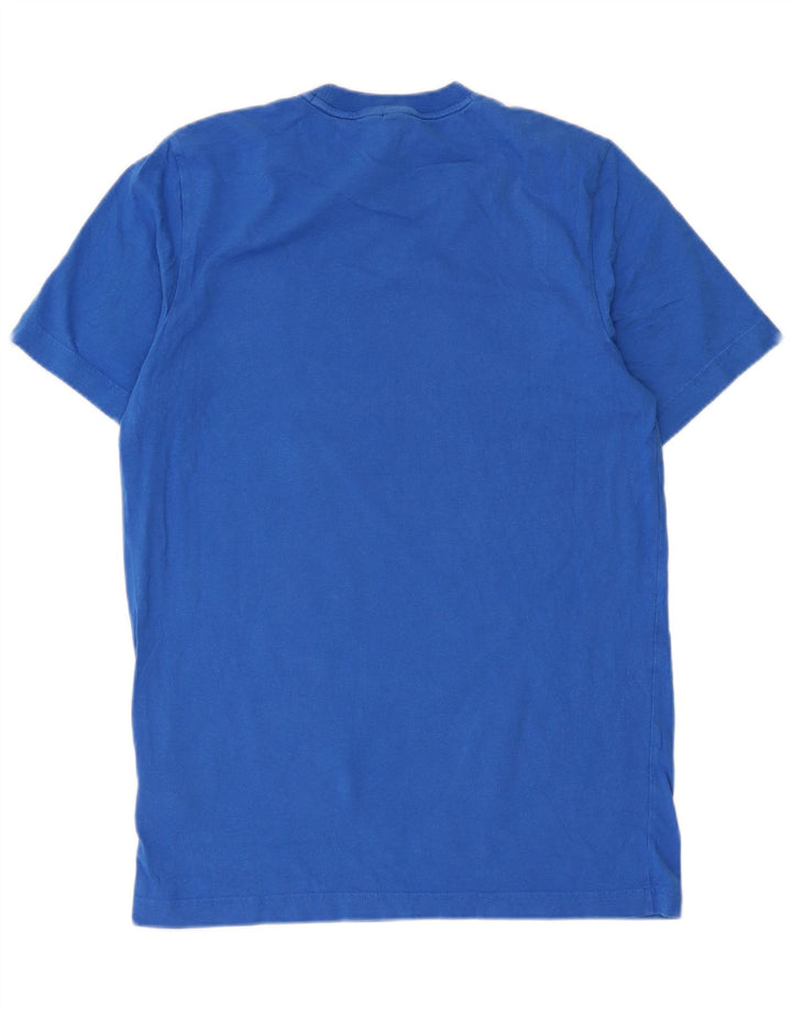 Ανδρικό γραφικό T-Shirt Adidas Top από μεσαίο μπλε βαμβακερό
