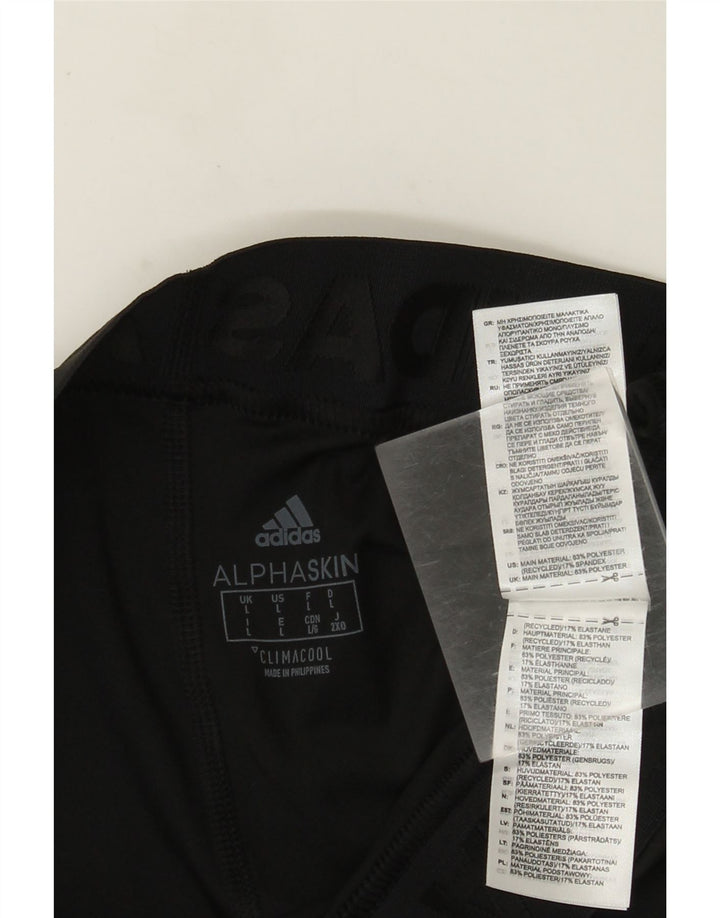 Γυναικεία Adidas Climacool γραφικά κολάν UK 16 μεγάλο μαύρο πολυεστέρα