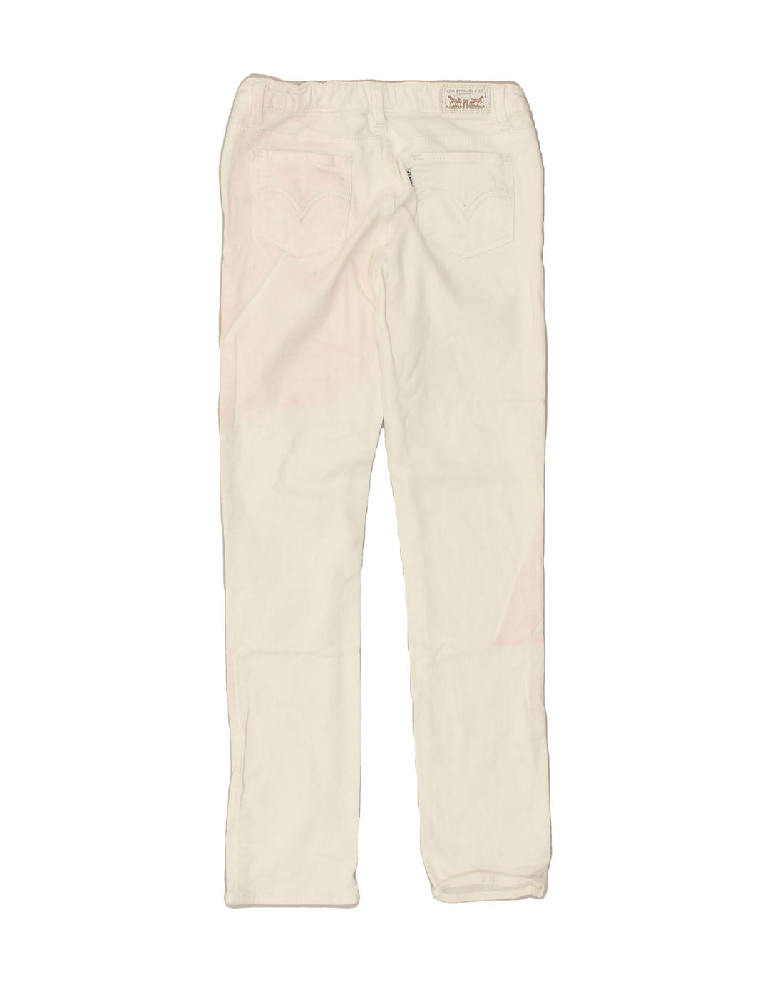 LEVI'S Girls Skinny Jeans 11-12 Years W24 L27  White Cotton | Vintage Levi's | Thrift | Second-Hand Levi's | Used Clothing | Messina Hembry 