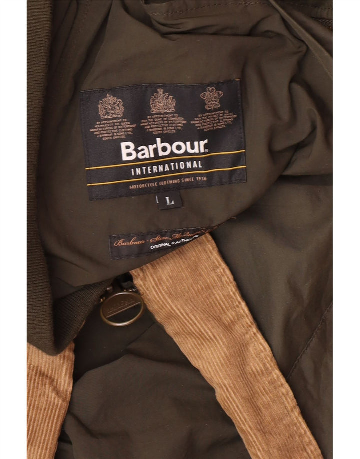 BARBOUR Ανδρικό Bomber Jacket UK 40 Large Khaki Polyamide