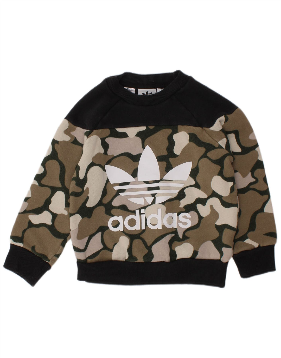 Γραφικό φούτερ ADIDAS Baby Boys Jumper 18-24 μηνών Χακί Καμουφλάζ