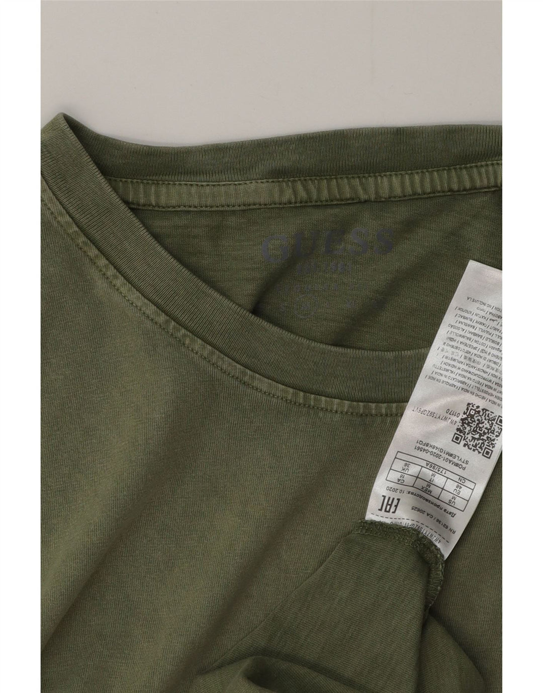 GUESS Ανδρικό T-Shirt Top UK 36 Μικρό πράσινο βαμβακερό