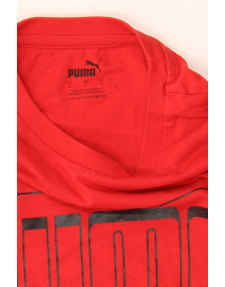 Γυναικείο γραφικό μπλουζάκι Puma Top UK 10 Small Red