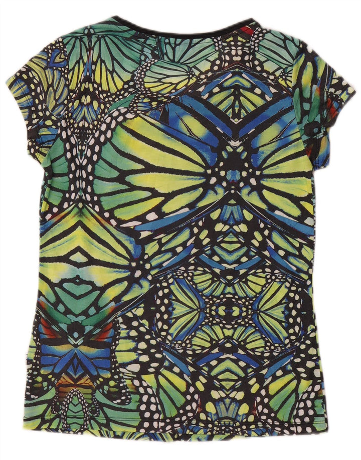 Γυναικείο γραφικό μπλουζάκι Adidas Top UK 12 μεσαίο πράσινο πολυεστέρας