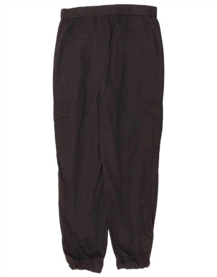 ZARA Womens Joggers Cargo Trousers Medium W28 L26 Black