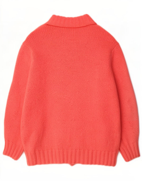 Zara Γυναικείο πουλόβερ ανοιχτό Longline ανοιχτό UK 14 Medium Pink