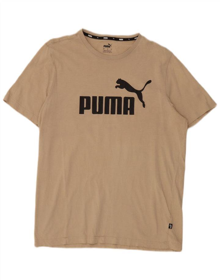 Γυναικείο γραφικό T-Shirt Puma Top UK 14 Medium Beige