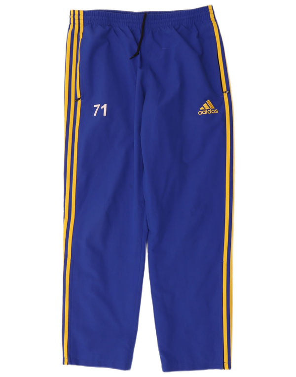 Ανδρικά γραφικά αθλητικά παντελόνια Adidas UK 40/42 Medium Blue Colourblock