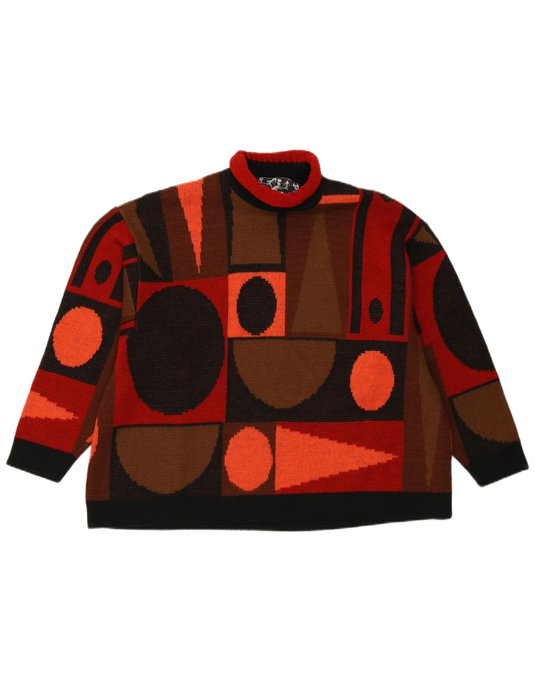 Ernestina Cerini Γυναικείο πουλόβερ με ρολό λαιμόκοψη IT 42 μεσαίο πολύχρωμο