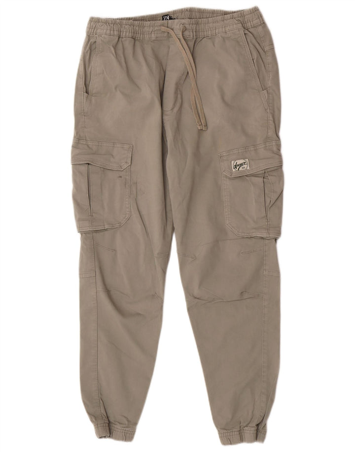 Zara Ανδρικό παντελόνι Joggers Cargo W30 L27 Γκρι βαμβακερό