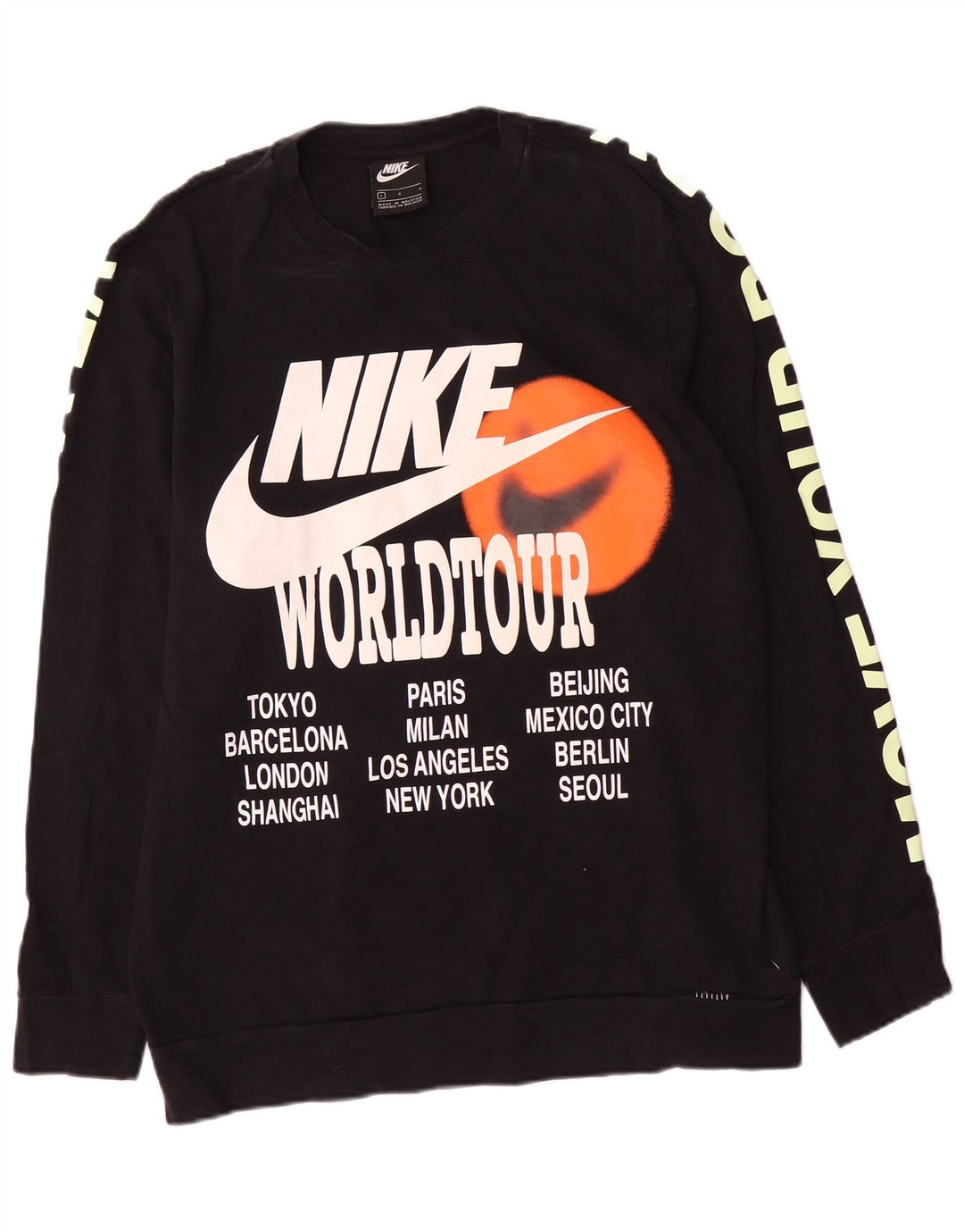 Ανδρικό φούτερ Nike Graphic Regular Fit Jumper μεγάλο μαύρο βαμβακερό