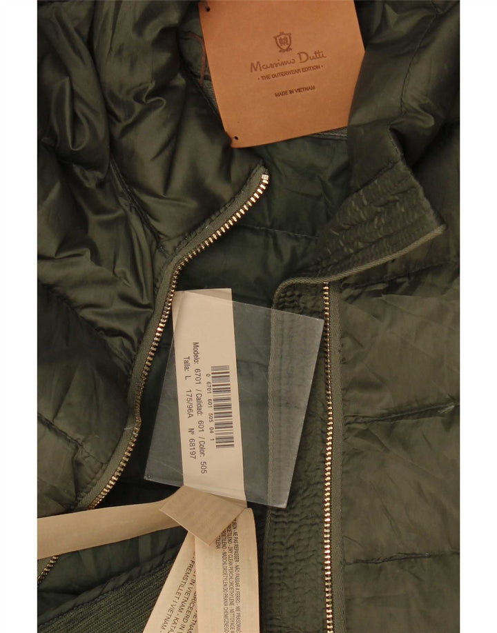 Massimo Dutti Γυναικείο μπουφάν UK 14 Large Khaki Polyester