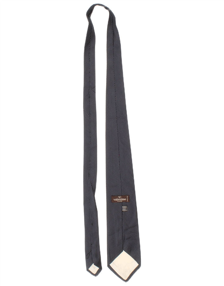 Ανδρική γραβάτα Valentino One Size Navy Blue Pot Silk Classic