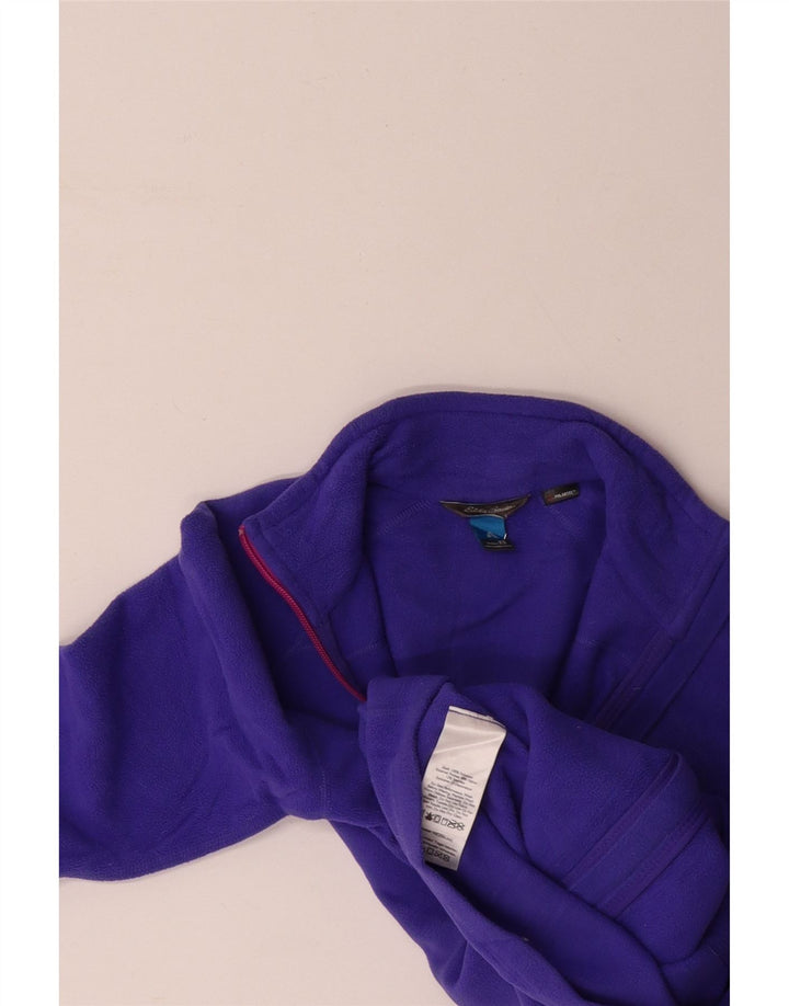 EDDIE BAUER Γυναικείο Fleece Jacket UK 6 XS Purple Colourblock Polyester