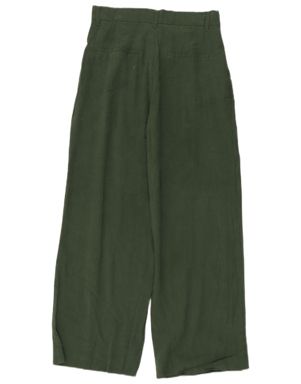 Zara Γυναικείο Ψηλόμεσο Παντελόνι Chino Μικρό W26 L28 Πράσινο
