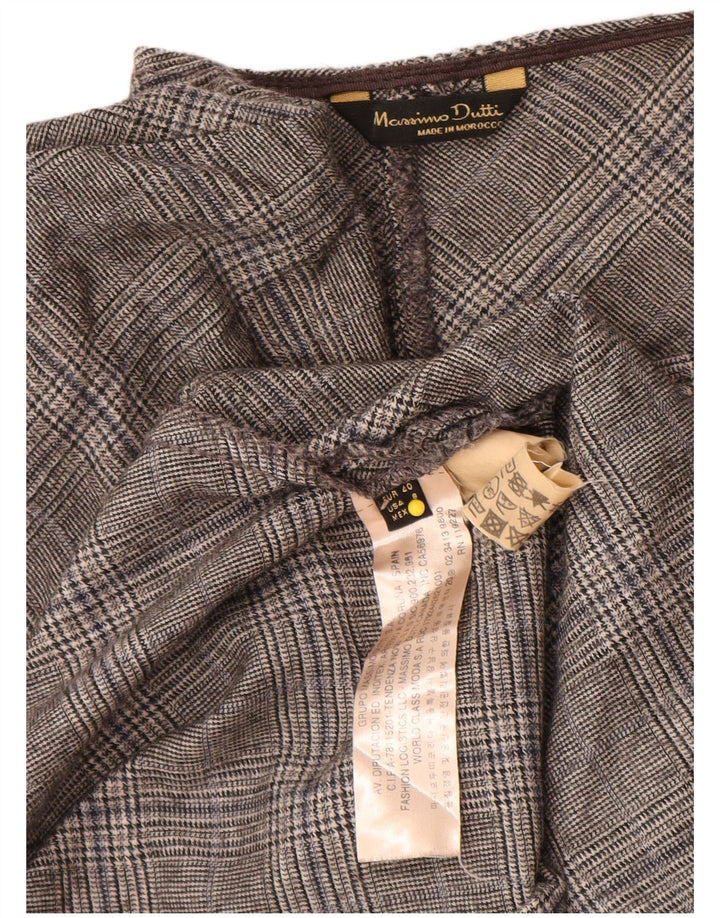 Massimo Dutti Γυναικείο φόρεμα A-Line EU 40 Μαλλί μεσαίου γκρι Houndstooth