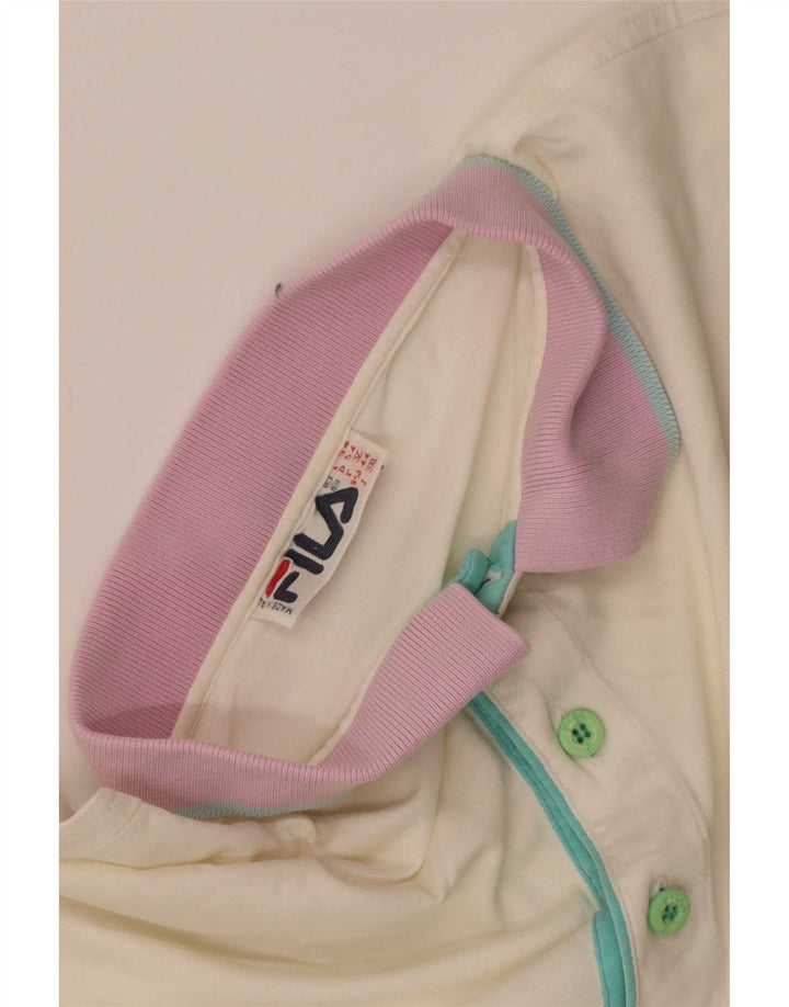 Fila Ανδρικό Πόλο Μπλουζάκι IT 54 XL Λευκή Βαφή Γραβάτας