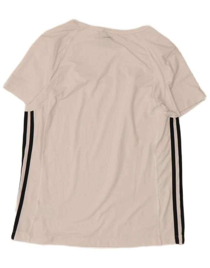 Γυναικείο T-Shirt Adidas Top UK 12/14 Medium White Colorblock Polyester