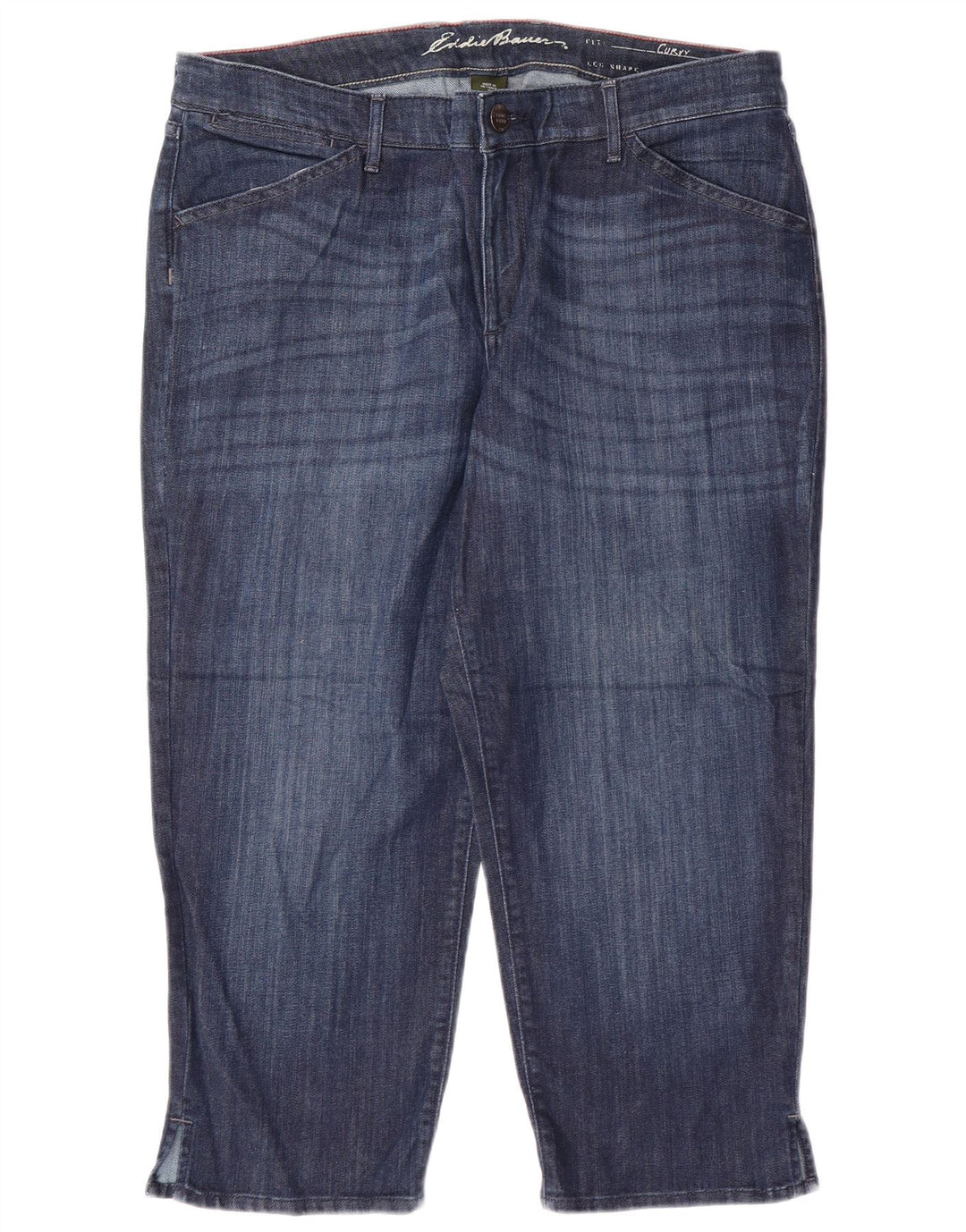 EDDIE BAUER Γυναικείο τζιν Capri με καμπύλες US 16 2XL W38 L23 Μπλε βαμβακερό