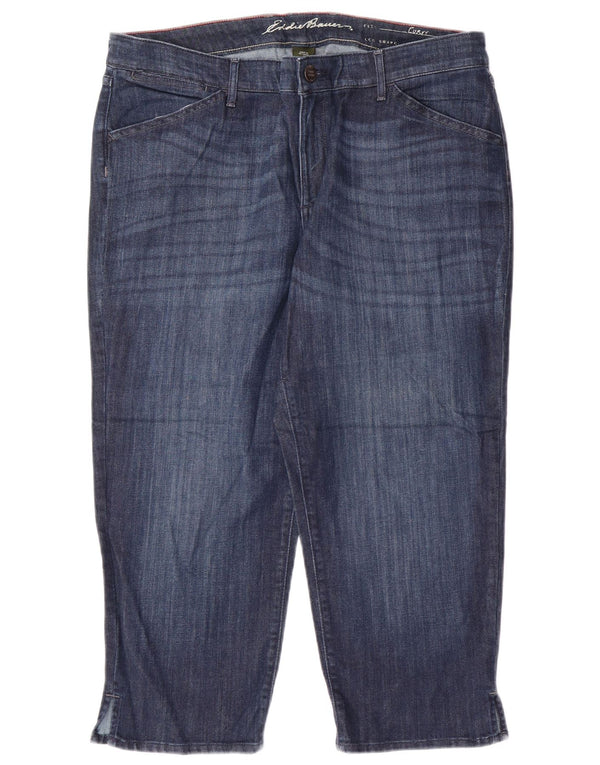 EDDIE BAUER Γυναικείο τζιν Capri με καμπύλες US 16 2XL W38 L23 Μπλε βαμβακερό