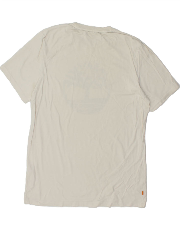 TIMBERLAND Ανδρικό γραφικό T-Shirt Top Large Λευκό