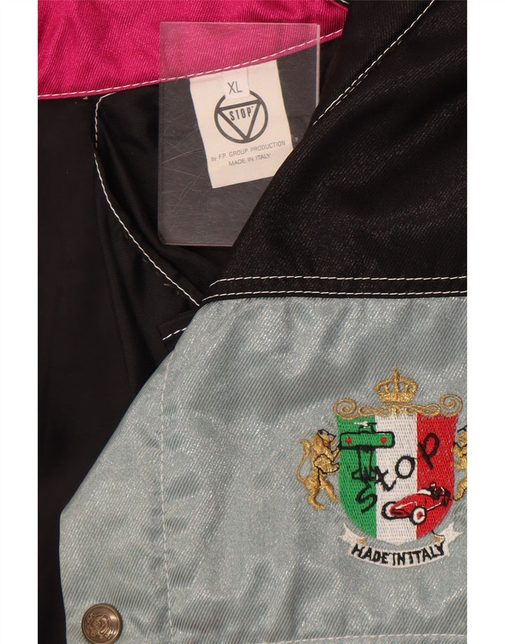 Vintage Mens Utility Jacket UK 42 XL Pink Colourblock Polyamide