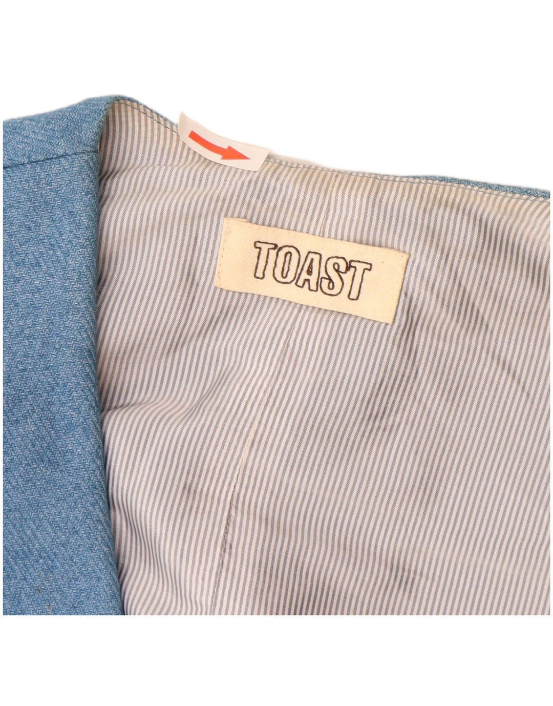 Toast Γυναικείο Γιλέκο UK 10 Small Blue Cotton