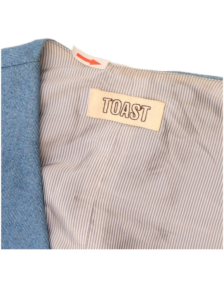 Toast Γυναικείο Γιλέκο UK 10 Small Blue Cotton