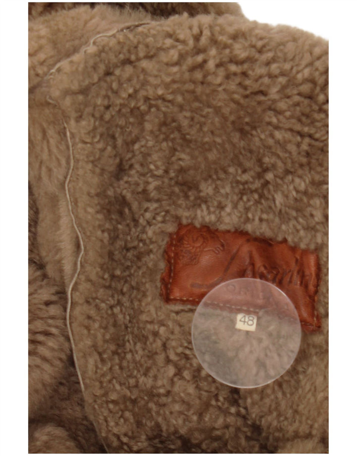 SHEARLING Γυναικείο Παλτό Shearling με κουκούλα IT 48 XL Καφέ