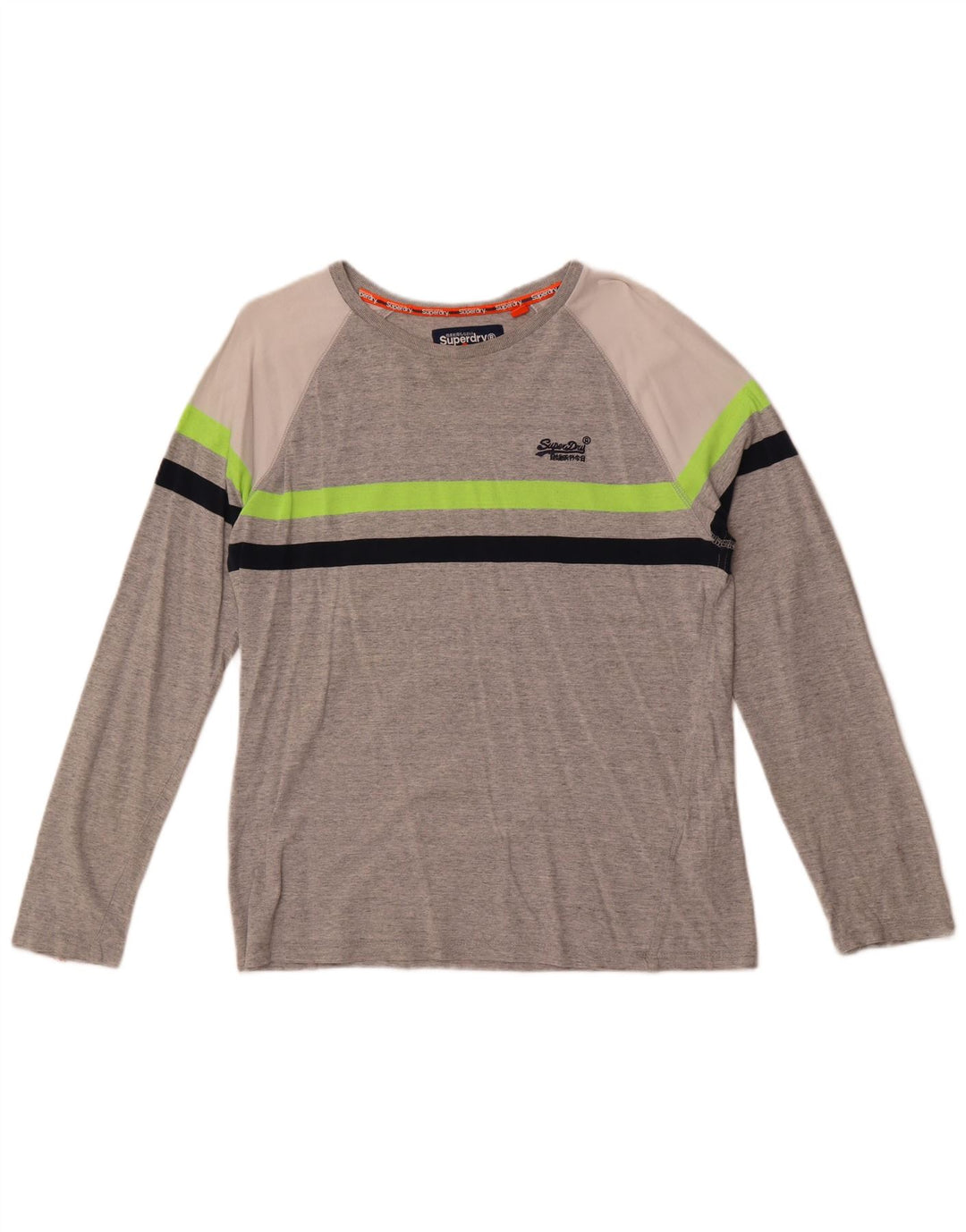 Ανδρικό μπλουζάκι Superdry, μακρυμάνικο, μεσαίο γκρι, βαμβακερό