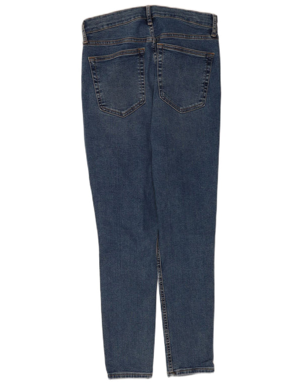 Topshop Γυναικεία Jamie Distressed Skinny Jeans W31 L26 Blue Cotton