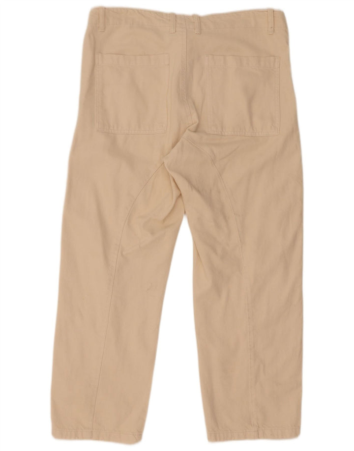 Zara Γυναικείο Straight Jeans Large W30 L27 Beige