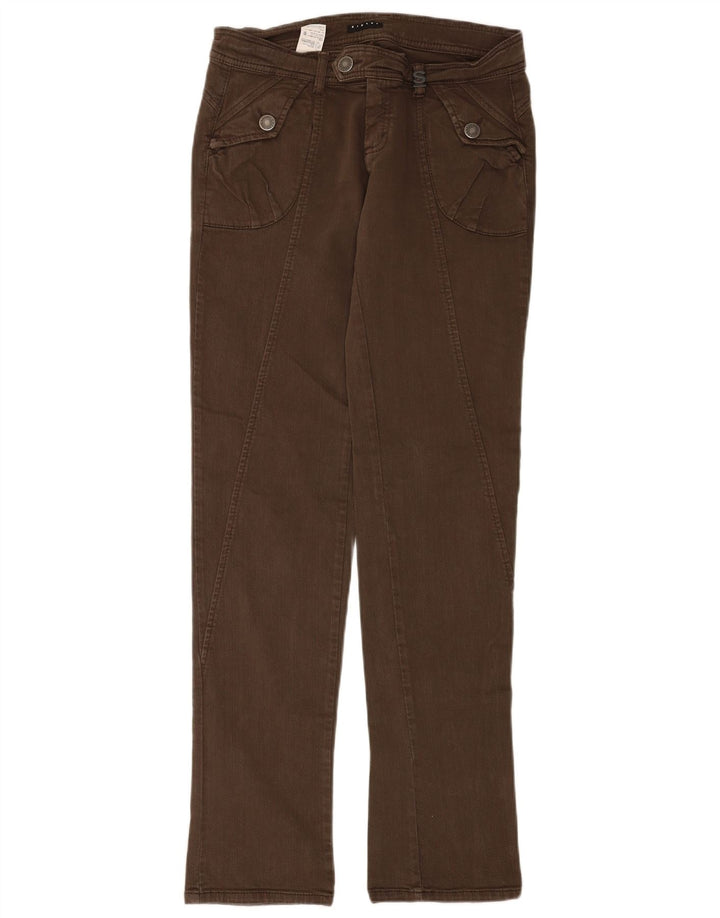 Sisley Γυναικείο Straight Jeans IT 44 Medium W30 L34 Καφέ Βαμβακερό