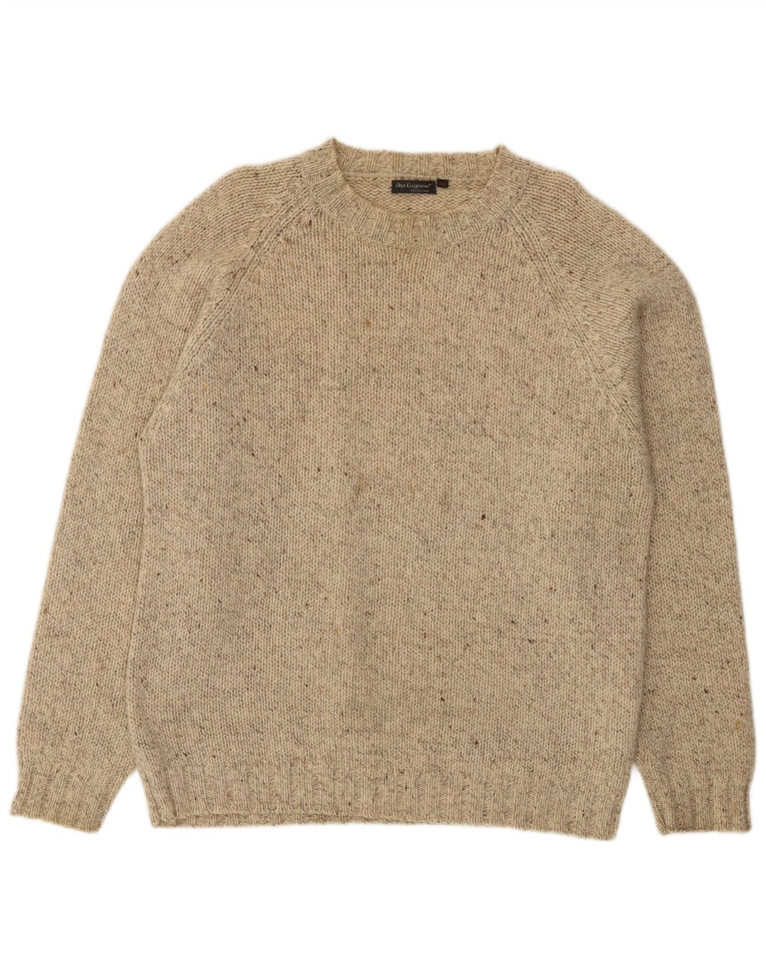 Ανδρικό πουλόβερ Old England Crew Neck Jumper XL Beige Flecked New Wool