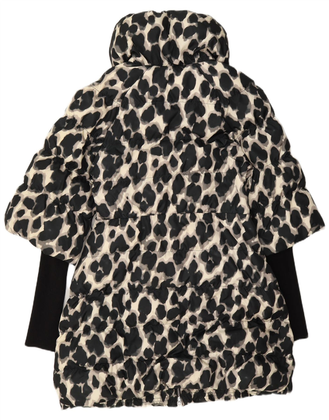 Karen Millen Γυναικείο παλτό UK 12 Medium Black Animal Print Polyester